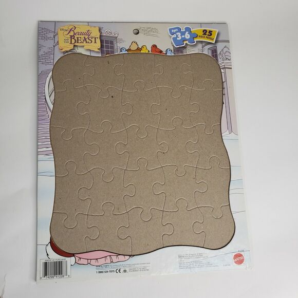 Vintage 1997 Mattel Disney Beauty and the Beast Tray Puzzle 25 Pieces - Picture 3 of 5